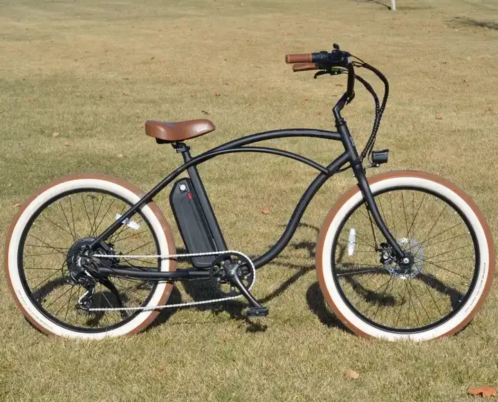 Vintage Electric 26 Inch Bicycle Electric City Bike 48V 500W Ebike Electric Beach Cruiser Electric Bike