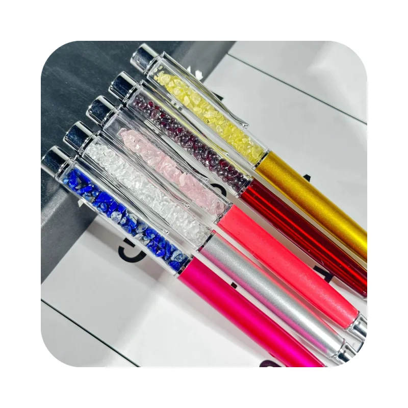 wholesale supplies natural crystals gravel crafts healing gemstone mix quartz crystal Ballpoint pen chips for fengshui