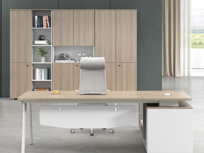 Modern CEO Boss L Shape Wooden Office Furniture Manager Executive Computer Desk