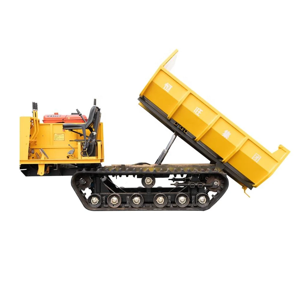 mini remote control garden oil palm tracked crawler dumper for sale