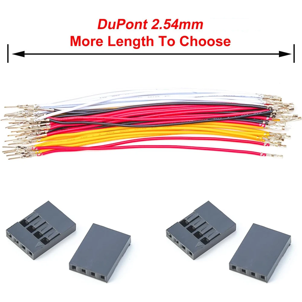 2.54mm Dupont Wire Cable Female Male Single Row 1/2/3/4/5/6/7/8/9/10P JST Connector with Length of 10/20/30/50/100cm Dupont Wire