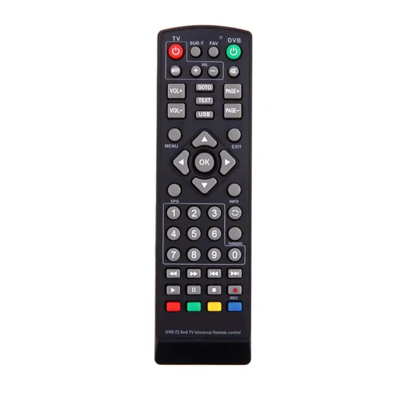 Universal Remote Control Replacement with Setting Function for TV DVB-T2  Black Television dvd player remote control