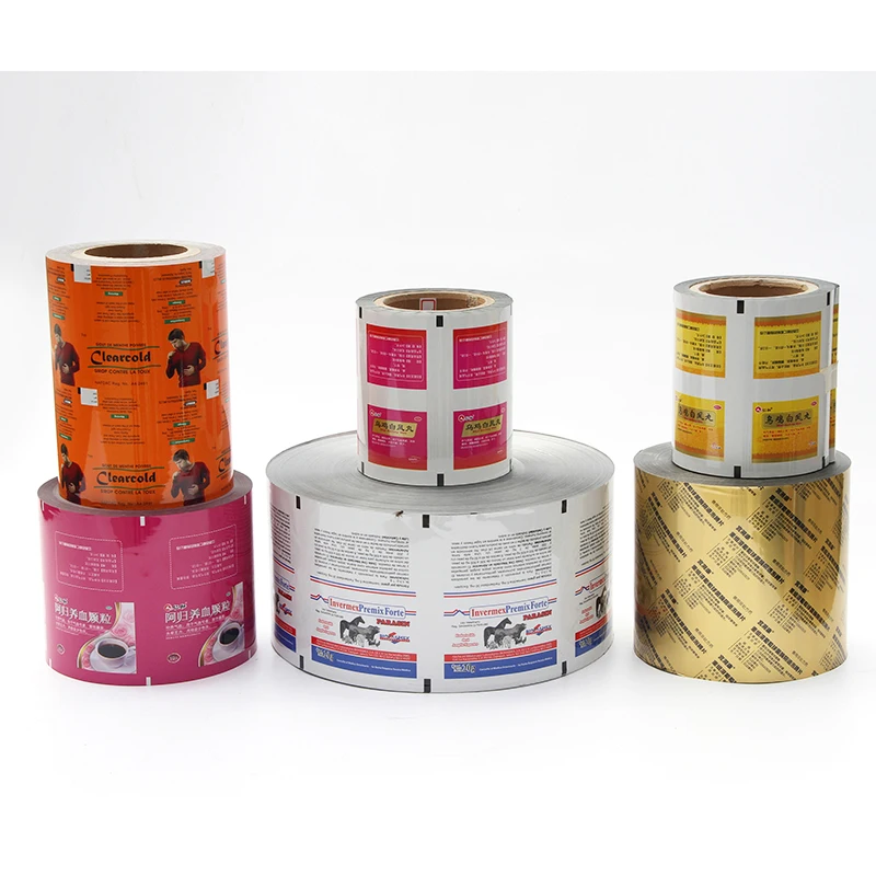 PET/AL/PE bag film for packaging machine aluminum foil laminated sachet roll film