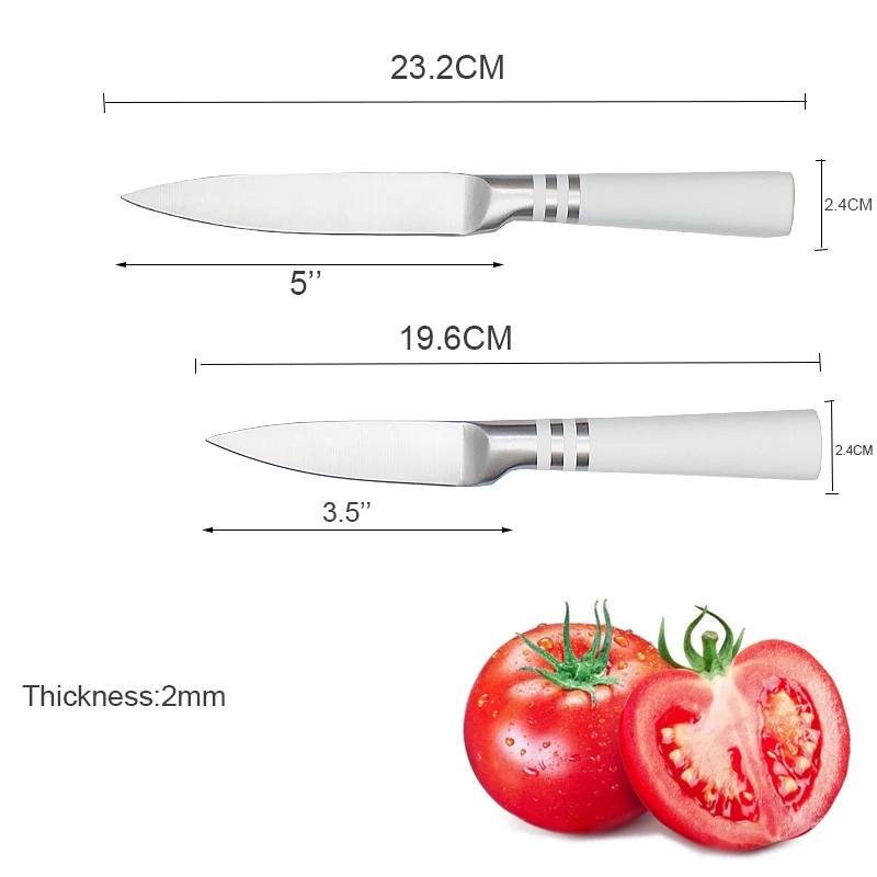 5 Piece Stainless Steel Kitchen Knives set with Ultra Sharp Blade and hollow Handle