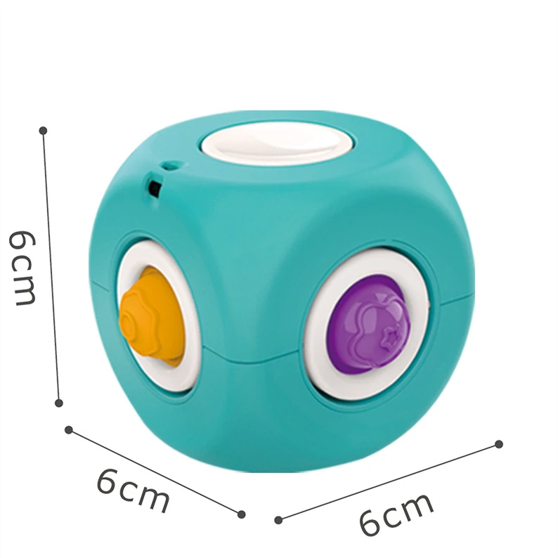 Finger Gyro Bubblemusic Stress Relief Fidget Toy New Decompression Magic Cube Toy Puzzle Decompression With Hanging Rope