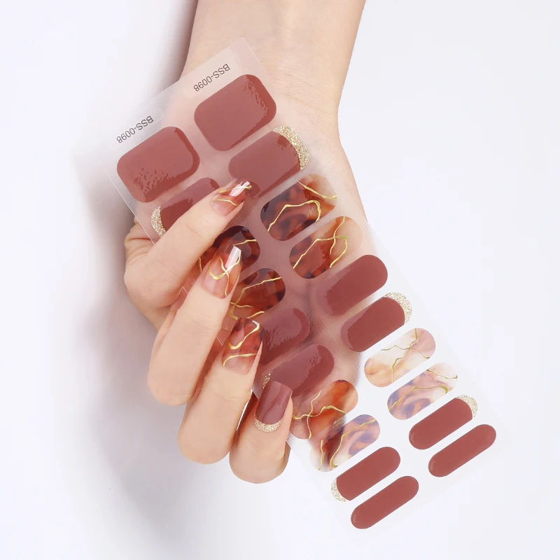 УФ гелевая наклейка для ногтей корейский новый дизайн стойкая полуотвержденная УФ-Гелевая наклейка для ногтей