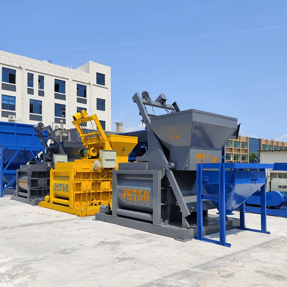 Dry Ready Mix Concrete Mixer Bagging Machine Automatic Concrete Mixing Machinery JS Twin Shaft Concrete Mixer