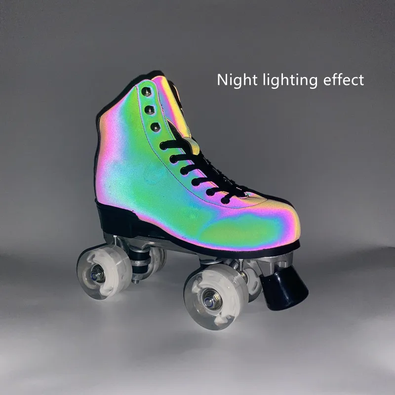OEM ODM Reflective 3m material aluminum alloy base plate 4 wheel roller skates, Amazon sell well High quality roller skate sale