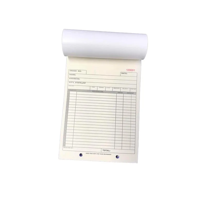 Customizable Custom carbonless Printing Sample Invoice NCR/Carbonless sales order book