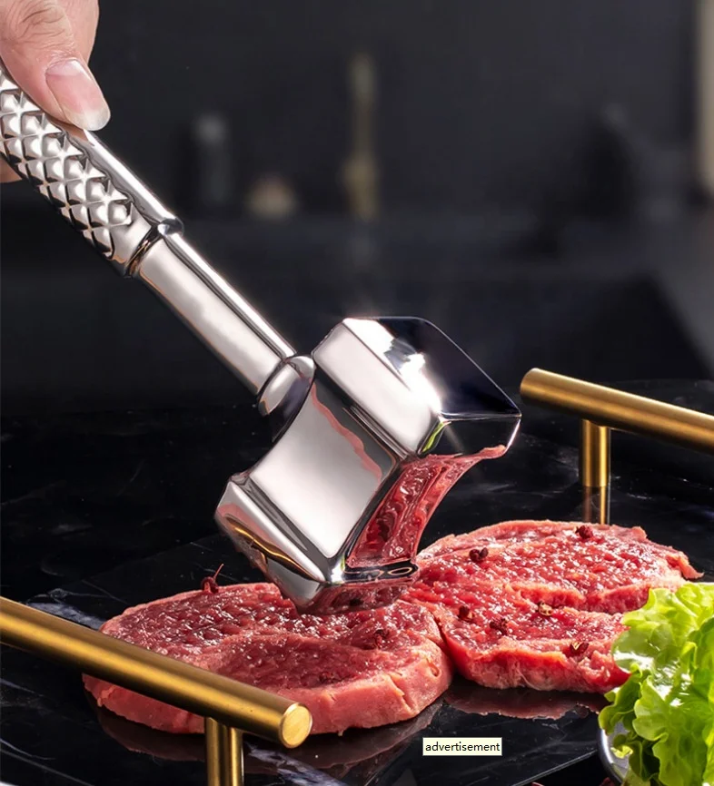 Stainless Steel 304 Meat hammer 18/10 Meat Tenderizer  Kitchen Cooking Tool Cooking Utensil Hammer Kitchen accessories