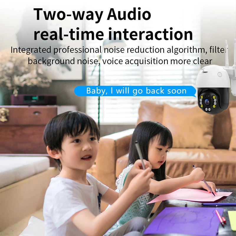  Цветная камера ночного видения 1080P P2P видеонаблюдения 4G Smart CCTV PTZ 2MP отслеживание движения человека цифровой зум камеры на открытом воздухе