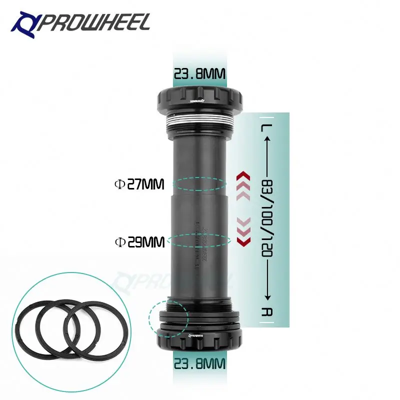 Коленчатый вал для снежного велосипеда PROWHEEL 170 мм оси коленвала 176/192 коленчатый рычаг нижний кронштейн BB 100/120