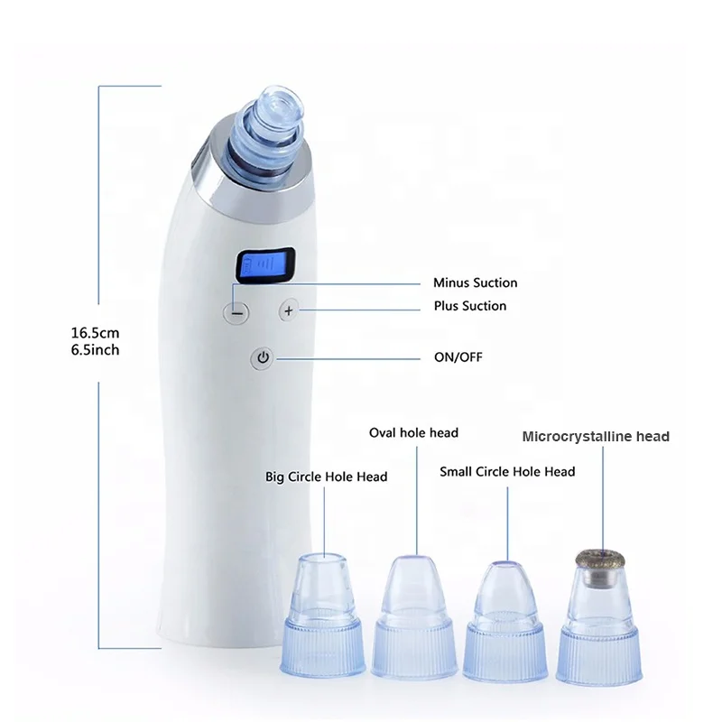 4 pcs facial popping pimple scrub whitehead acne pores tightening face vaccum remover machine blackhead removal beauty device