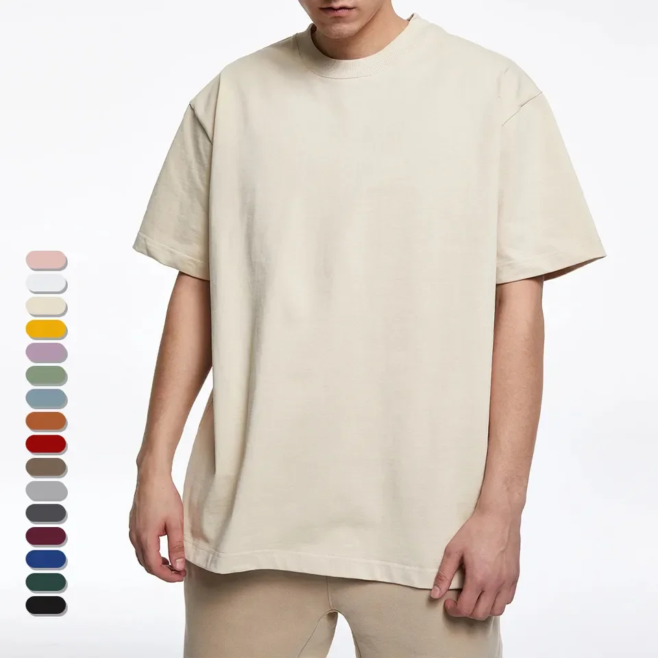 JL6910 Super soft luxury bamboo t shirts men good quality heavyweight organic cotton t-shirt clothing manufacturers