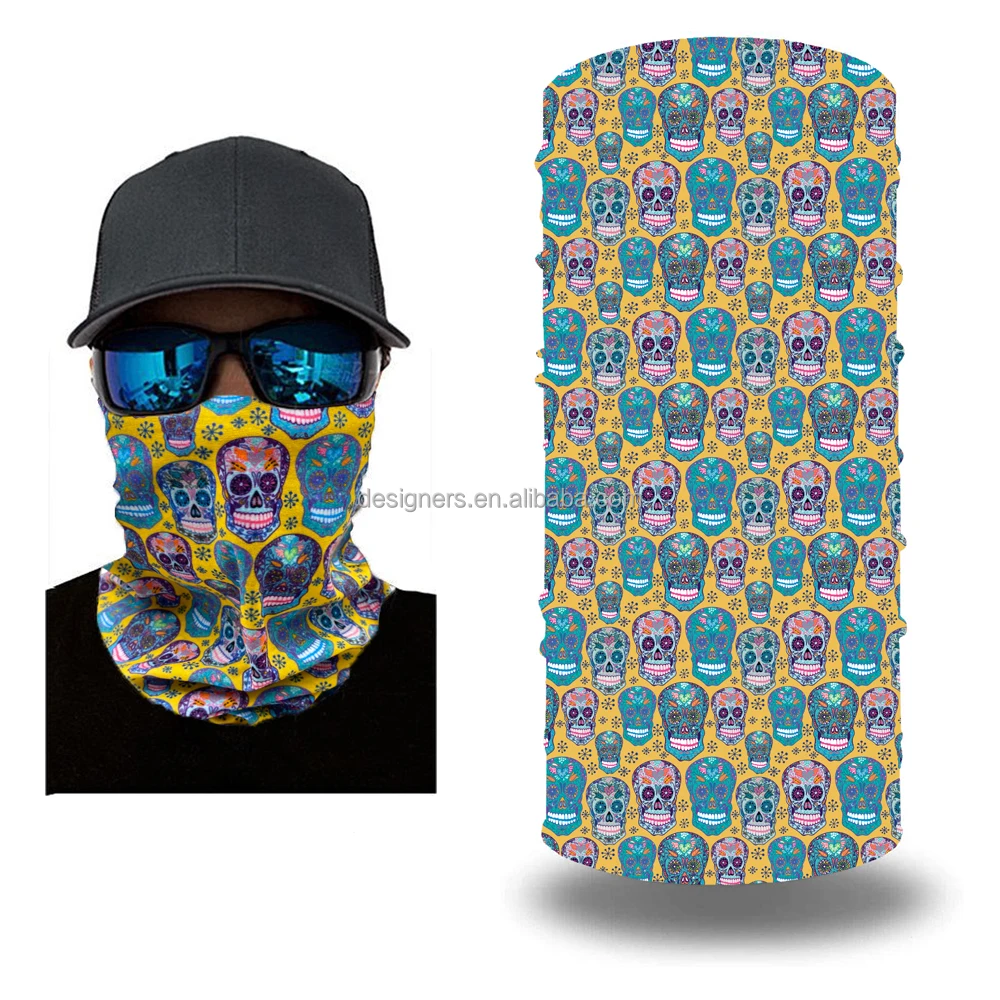 Custom sublimation print logo Unisex Multifunctional Headwear Paisley Neck Warmer logo tube Bandanas