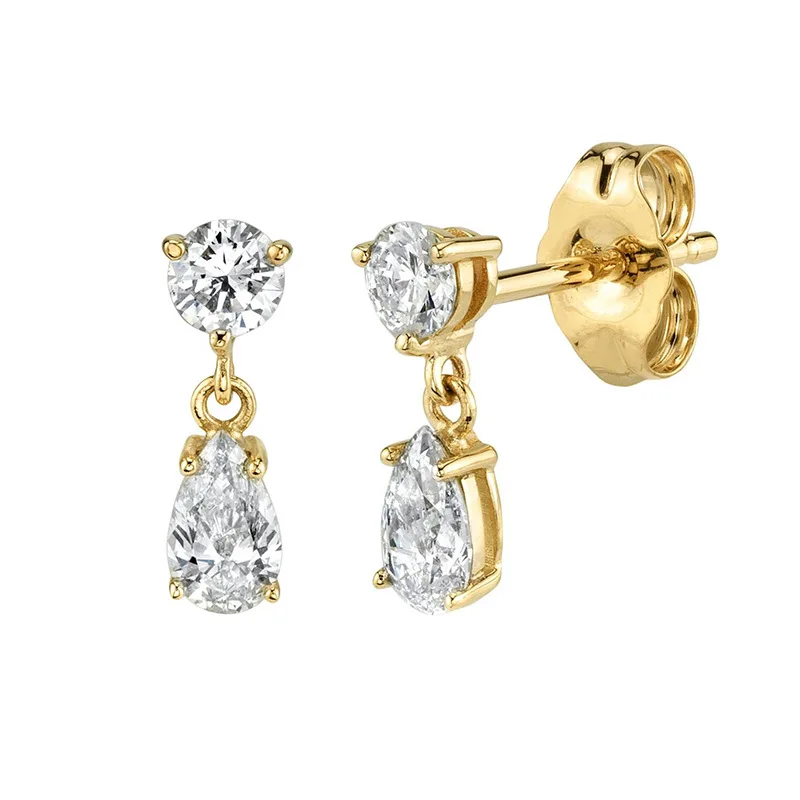 Fashion New Style Zircon Pendant Copper Inlaid Zircon Earrings S925 Silver Needle 18k Pvd Coated Jewelry Earrings Gift For Women