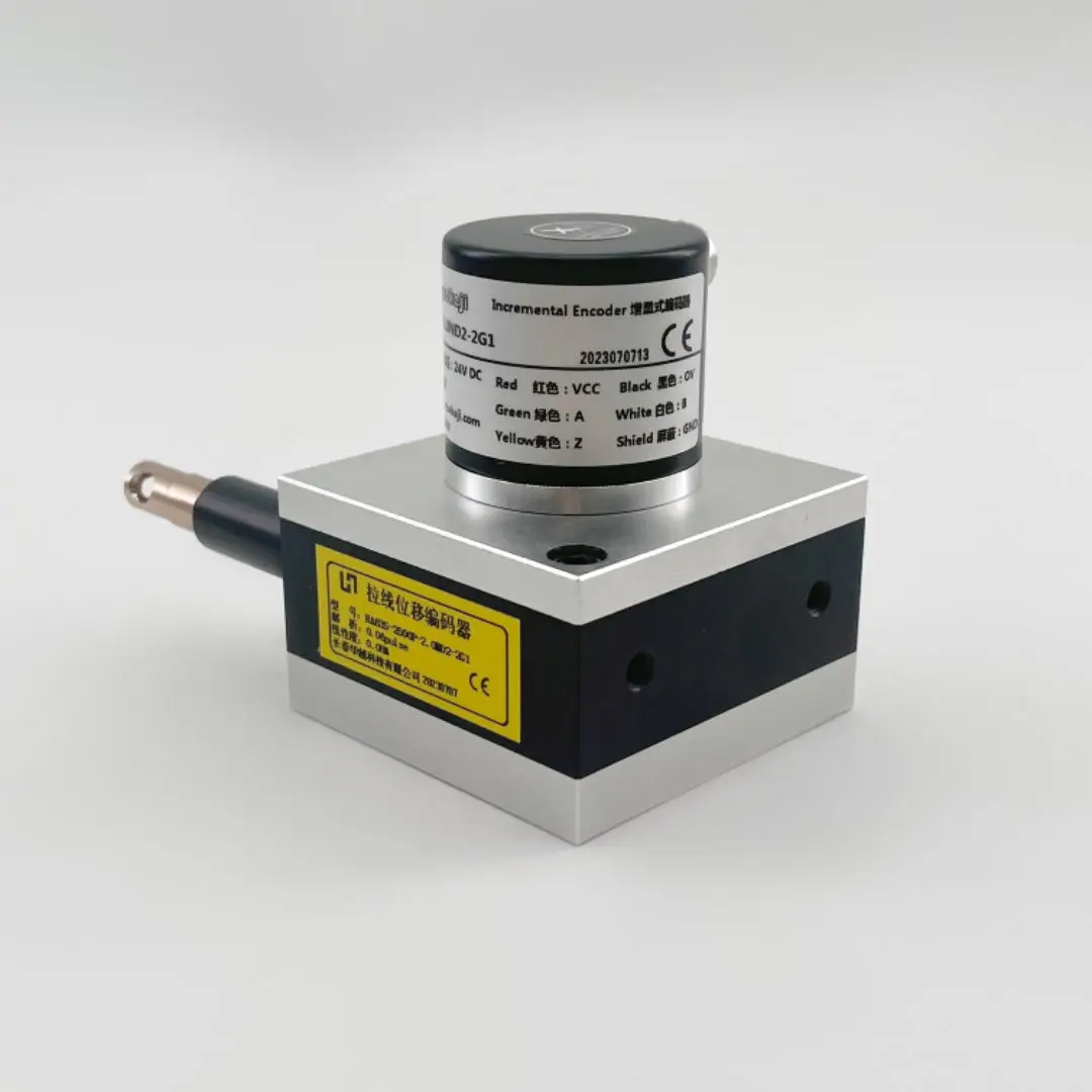 0-1500mm linear wire encoder 4-20mA 0-10V 0-10K output draw wire sensor