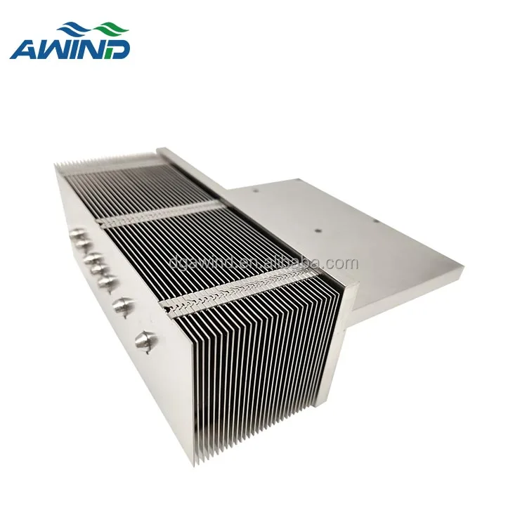 200w 240watt soldering copper tube heatsinks aluminum zipper fin radiator thermal heat sink for communication server