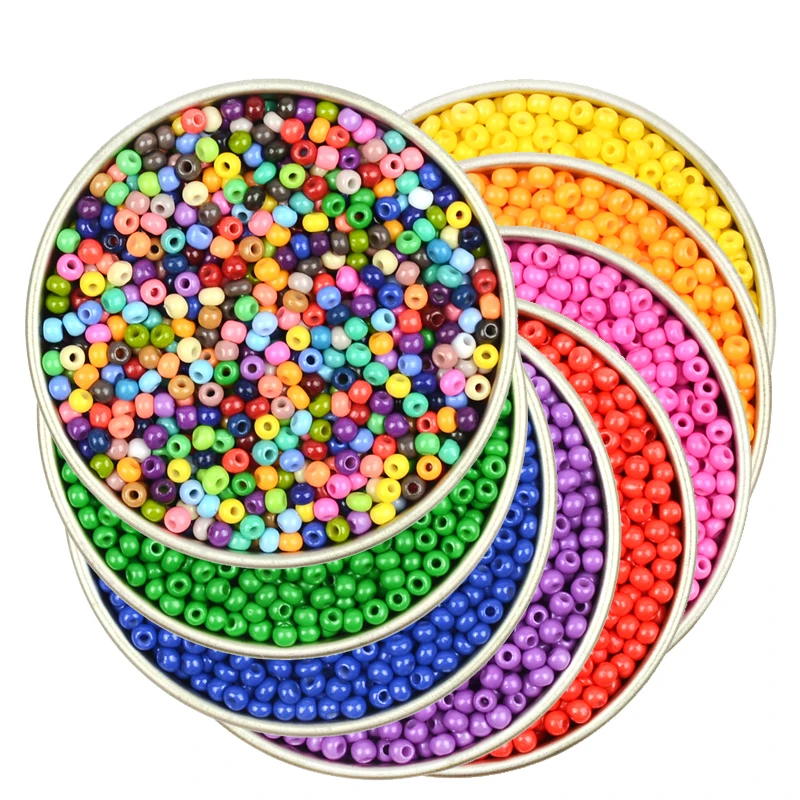 Approx.3000 2mm 6/0 seed beads Czech Glass Seed Beads For DIY Bracelet Necklace Jewelry Making solid seed beads