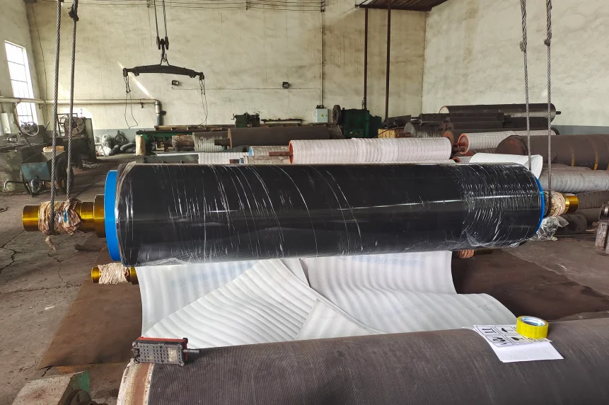 Corrugated Toilet Paper Production Line Making Machinery Paper Pressing Roll Rubber Roller