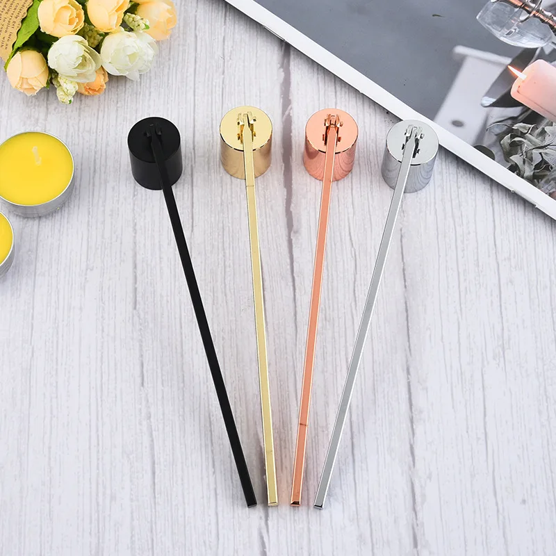 Candle Accessory Long Handle for Putting Out Extinguish Candle Wicks Flame Safely Polished Candle Snuffers Wick Snuffer