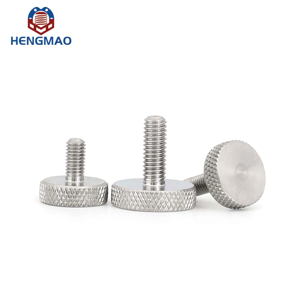Thumb Knurled Screws Hot Sale M5 SS304 SS316 Flat Head Thumb Knurled Screws
