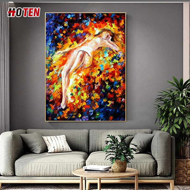 beautiful dancing of sexy young girl nude woman back pictures   Hand painted oil painting modern Bedroom canvas