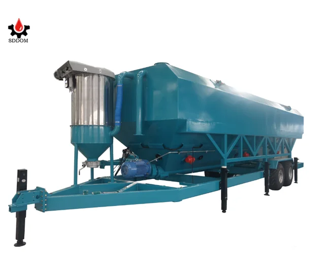 35 tons Mobile concrete cement Silo fly ash storage hopper cement silo with wheels  for sale