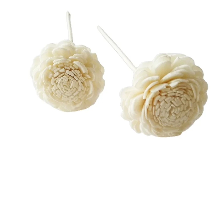 Aroma Diffuser Flower Handmade Natural Sola Wood Flowers for Home Decoration and Air Freshener