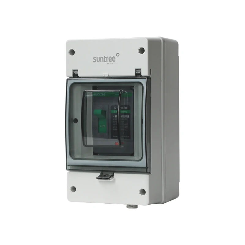 Suntree Solar Cell Combiner Box MCCB DC Circuit Break 2P DC 500V Plastic Case Waterproof IP65