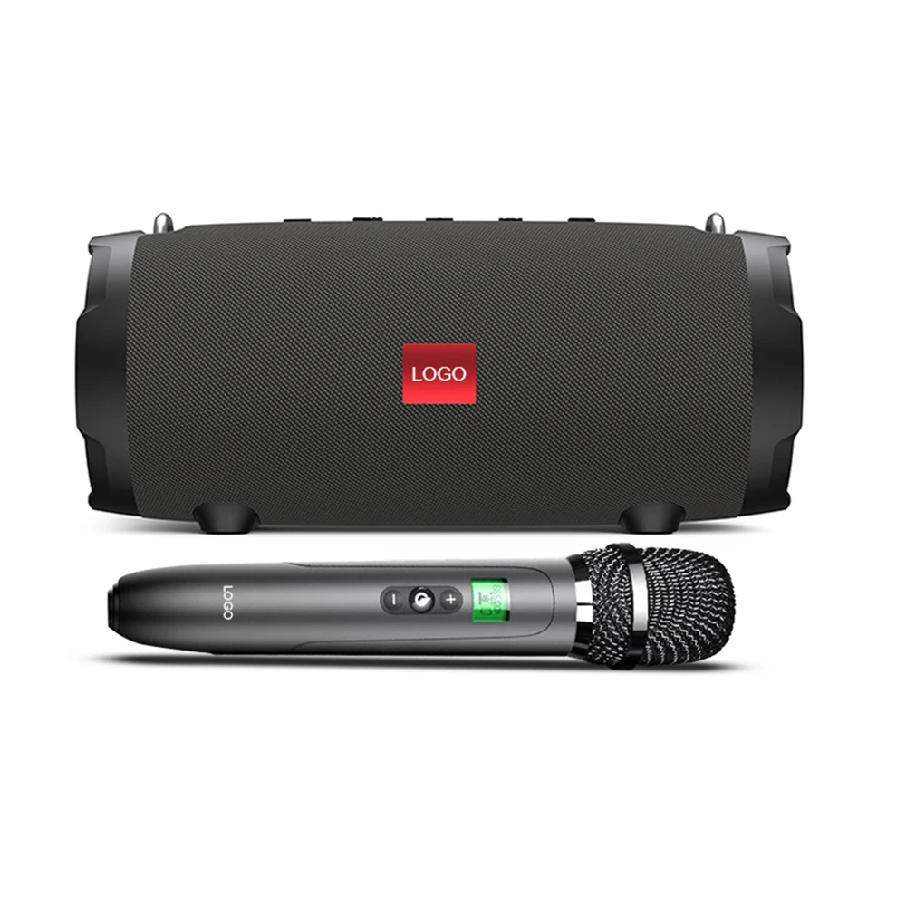 P9 Mini UHF 40W 4400mAh Outdoor Bluetooth Speaker IPX5  Waterproof Support Audio Input SD Card U Flash Driver with Wireless Mic