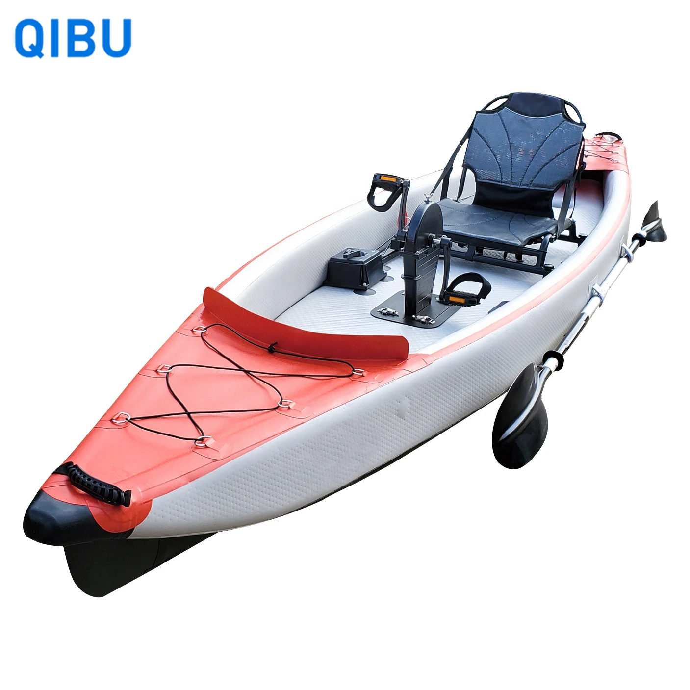 QIBU PHT-06 Wholesale 420cm OEM/ODM Inflatable Air Pedal Fishing kayak with High Quality