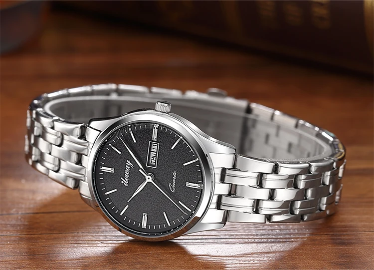 Top Brand Waterproof Stainless Steel Japan Movt Couple Watches Wholesale Quartz Men Lady Watch Factory