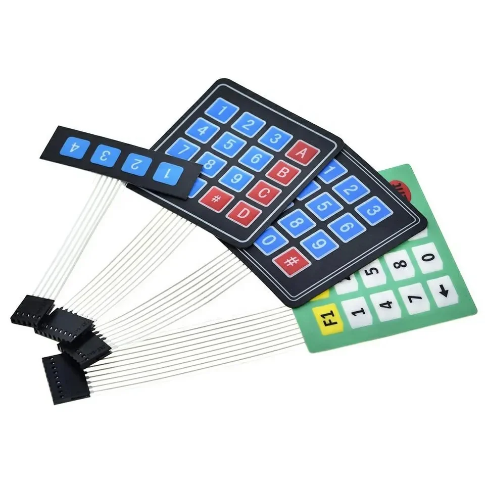 Matrix Array Keyboard Key Button Membrane Switch Keypad with LED Control Panel Pad