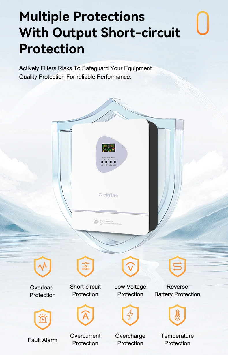 Double MPPT design 11kw 10kw 11000w 10000w hybrid solar inverter on/off grid support parallel with WIFI Standard