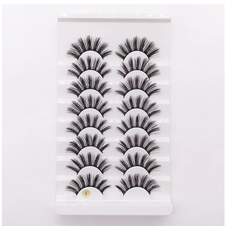 Professional Factory Manufacturer False Eyelashes 8 Pairs Of 3D Soft And Thick Lashes