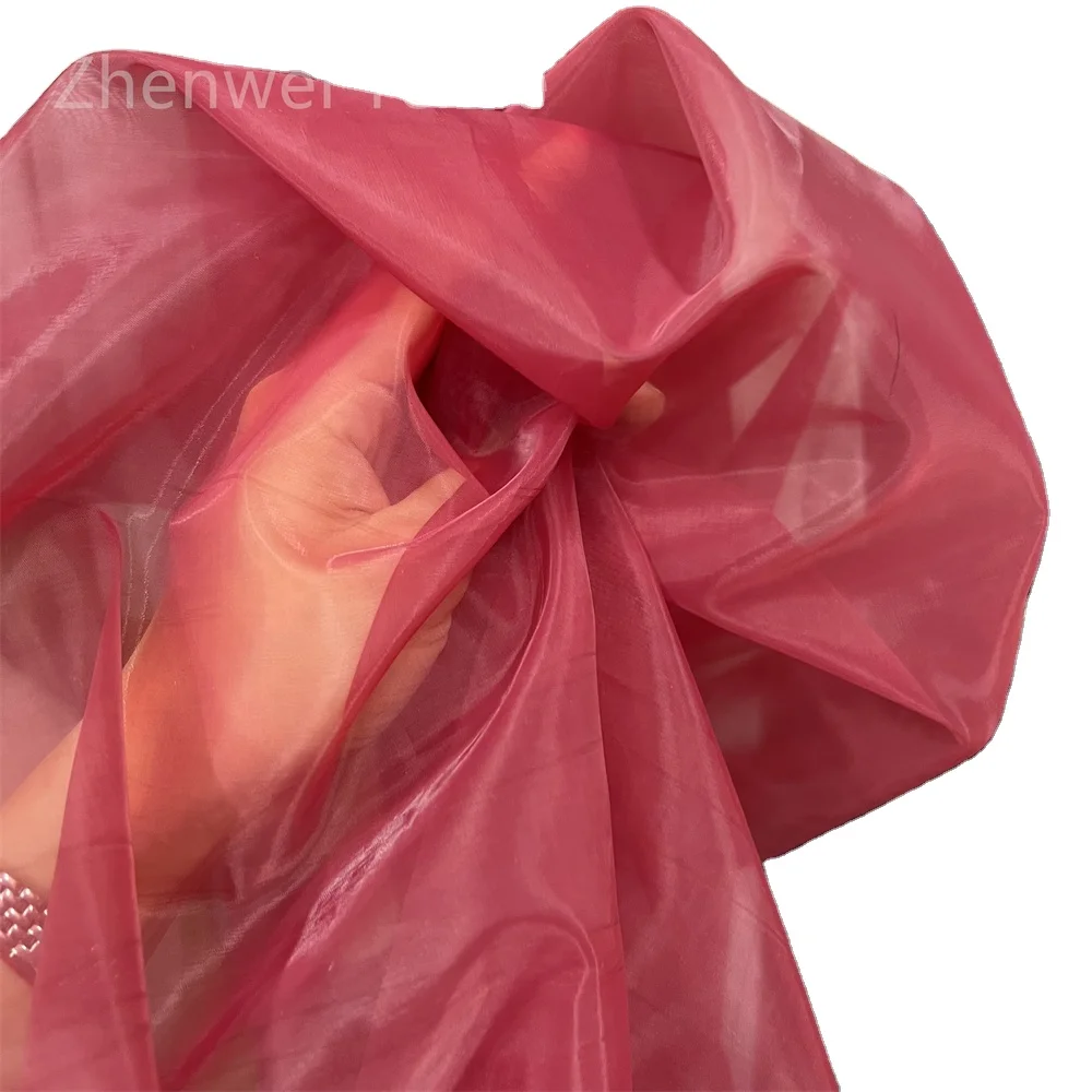 Liquid Organza fabric Pleated organza 100% polyester organza fabric for making dress