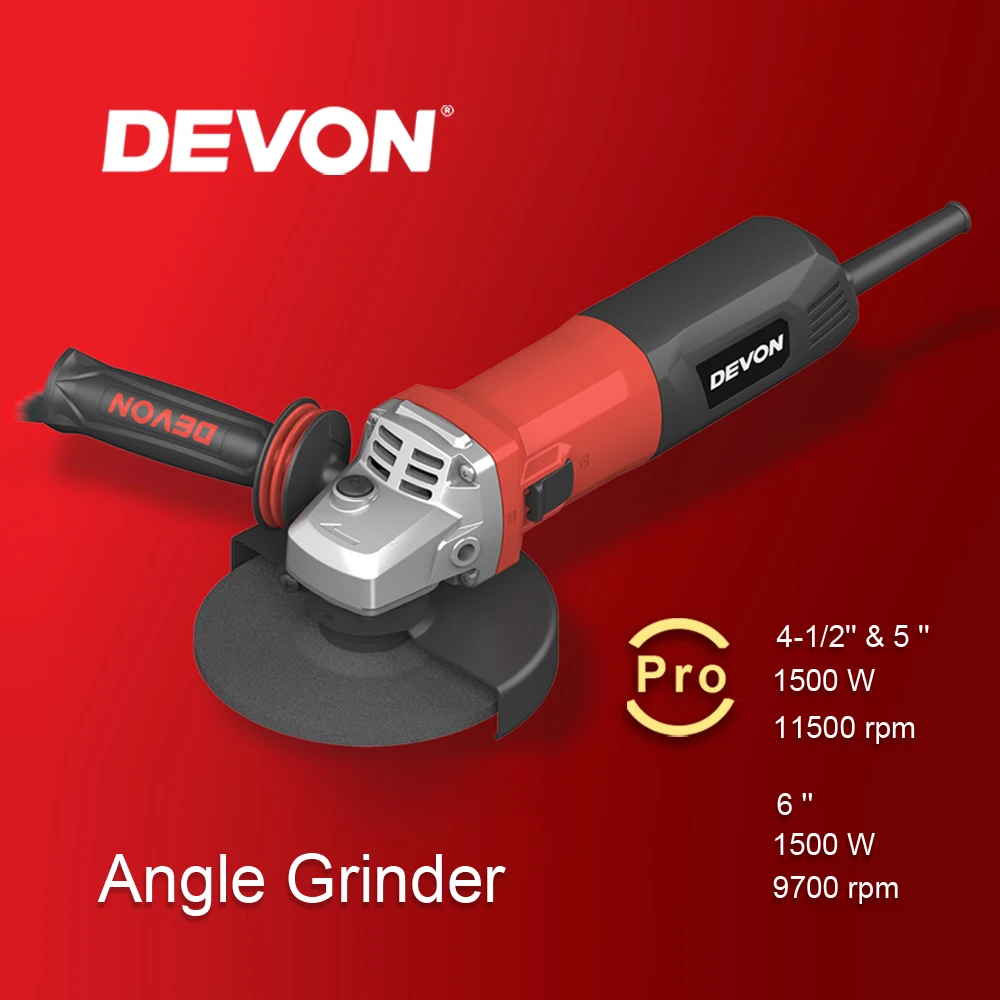 DEVON 150mm/ Angle Grinder/ Side Switch Frame Tool Waterproof Angle Grinder