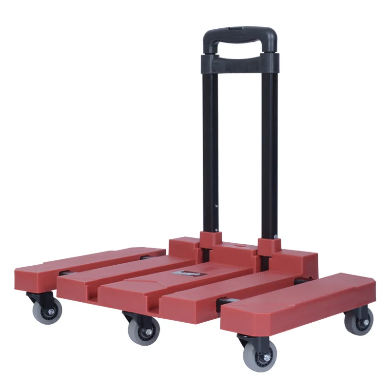 
High quality platform hand brake airport trolley folding hand pallet truck 