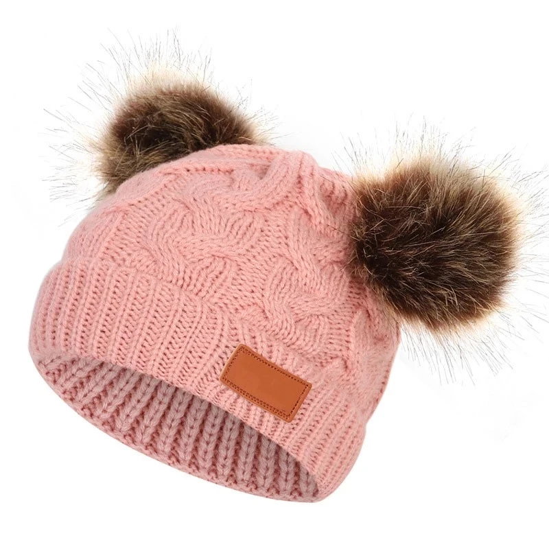 Candy Color Baby Hat Cute Pompom Children Cap Warm Autumn Winter Hats For Kids Boys Girls Knitted Warmer Beanie Caps Baby Muts