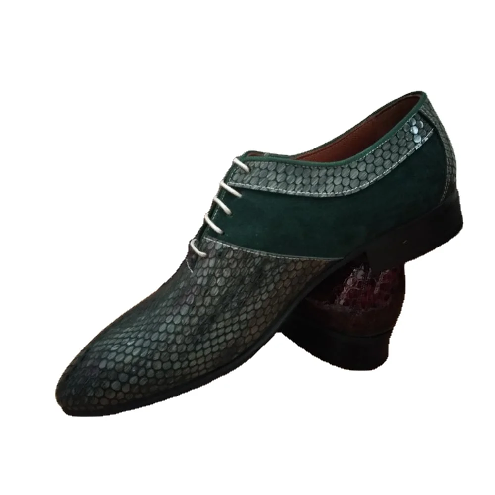 Страус крокодил мужская кожаная повседневная обувь в стиле Оксфорд специальный дизайн