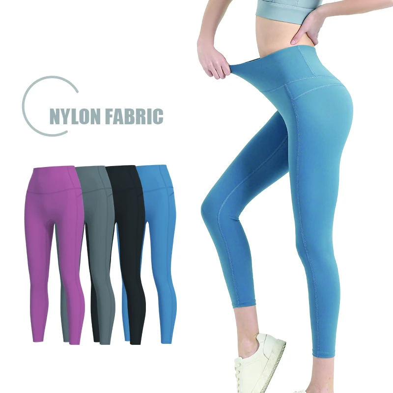 
2021 tiktok leggings Spandex / Nylon high waisted Tight Breathable seamless Yoga Pants gym leggins Suit Gym Fitness Clothes 
