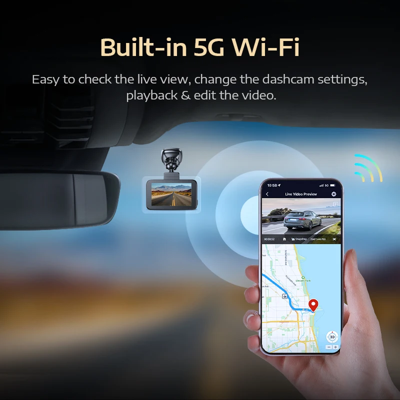 Arpha D25 3 inch Touch Screen Car DVR Dual Lens HD 4K 1080P Dash Cam Video Recorder Camera New Car DVR Camera Dashcam