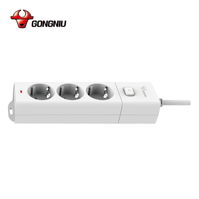 
Super grade Indonesia EU standard 3 way 5 m power cord universal socket electrical outlet surge protector 