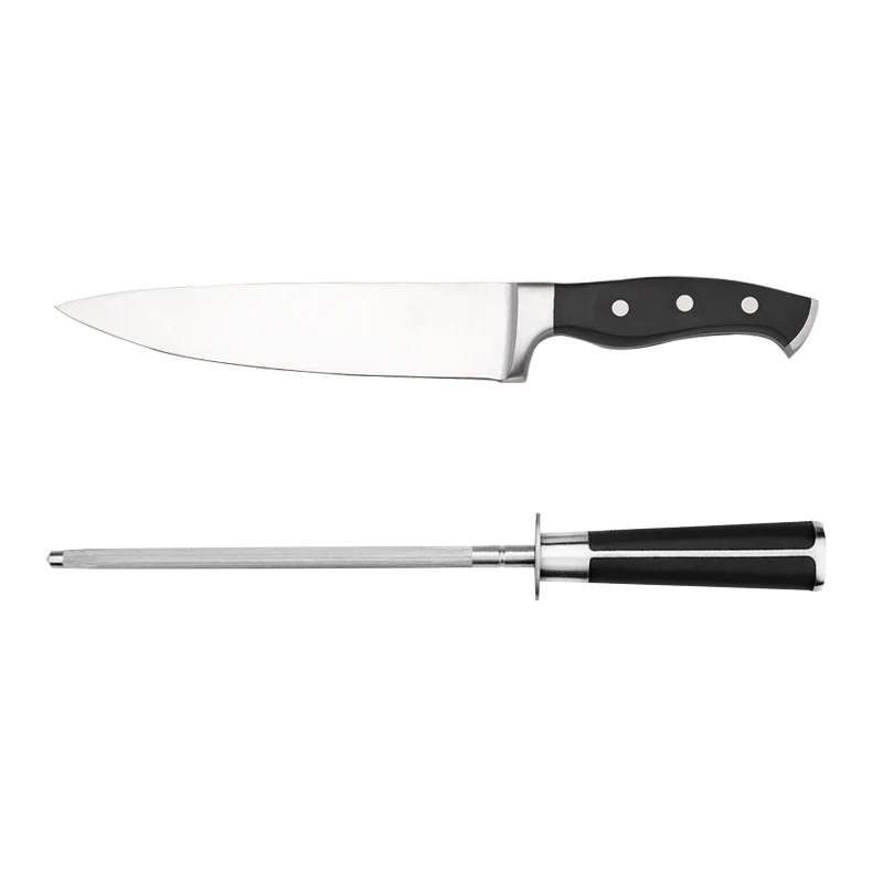 Premium Cooking Knife 14116 German Steel Knife Kitchen 8 Inch Chef Knife Set with Kitchen Sharpener in Gift Box