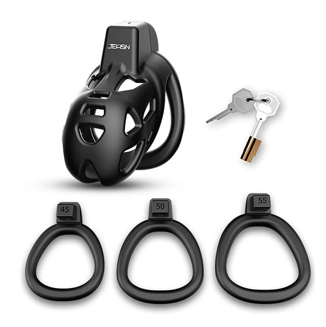Luxury 4 Size XS/S/M/L 3D Resin Cock Cage Set Chastity Cage Breathable Chastity Cage 3 Cock Rings Adult Sex Toys SM Man