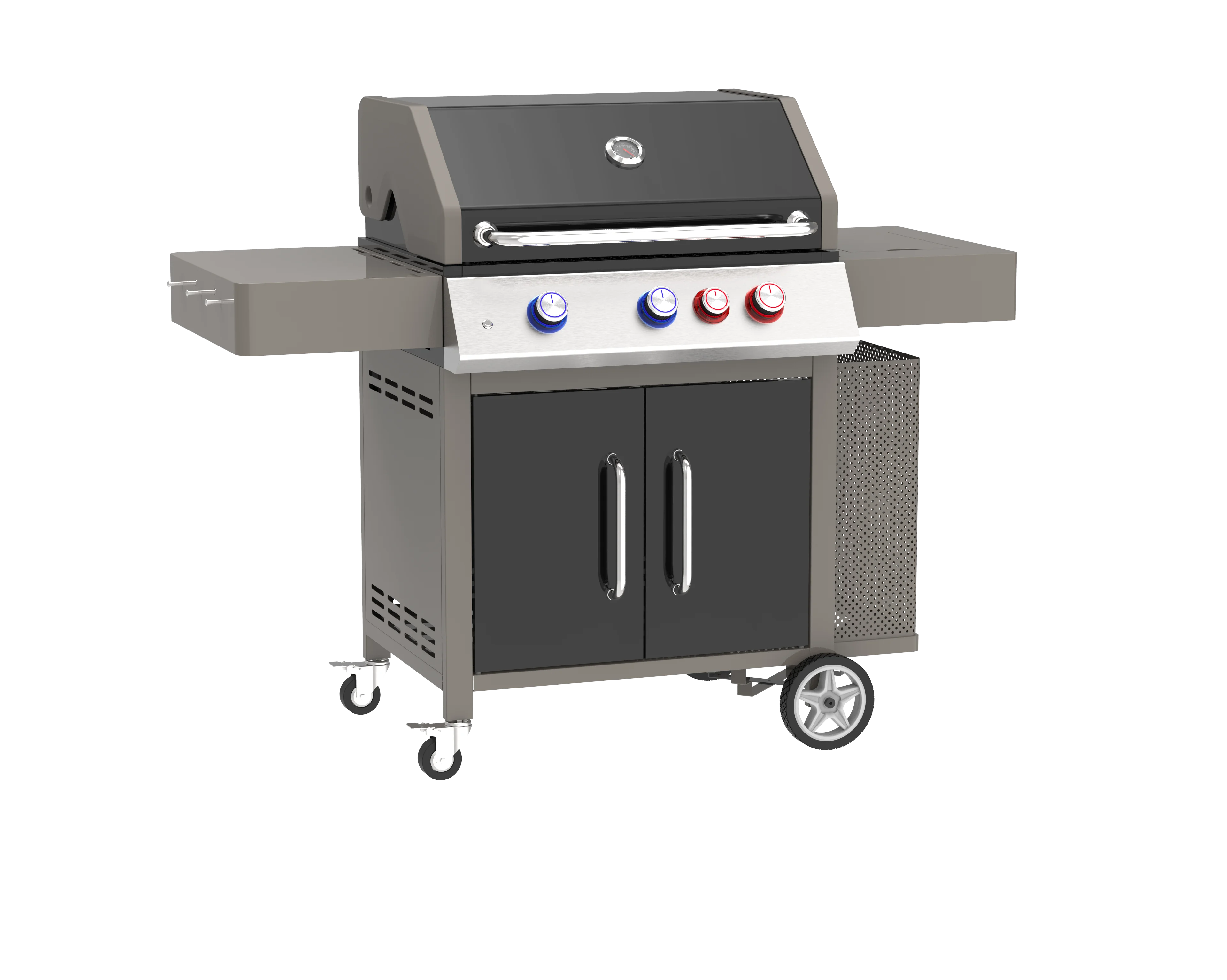 4+1 Burners Multifunctional Outdoor Portable Infrared Large Gas Stove Cooker 4 Burners BBQ Grill