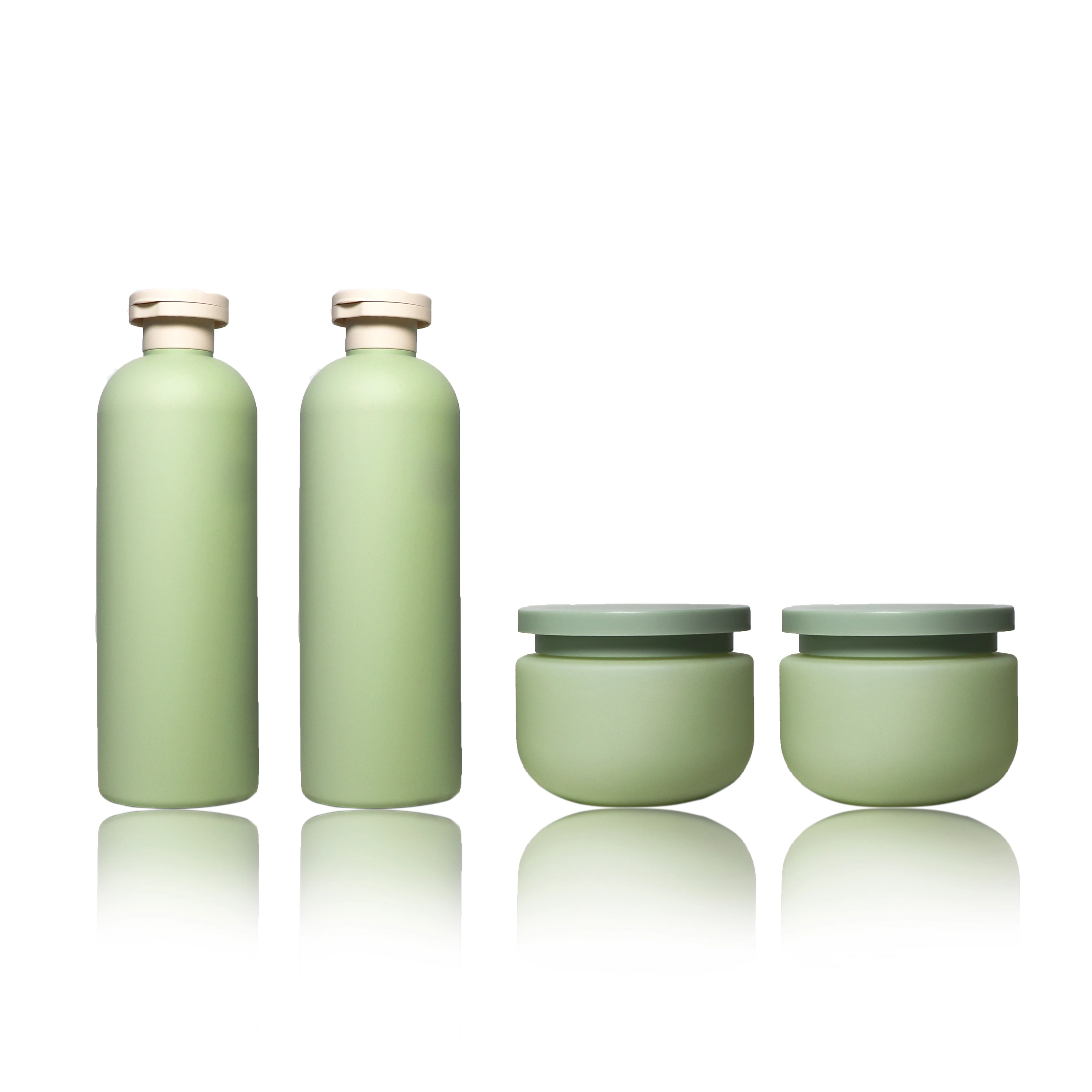 Eco-friendly Biodegradable green HDPE 200ml 250ml 300ml 400ml 500ml Soft Cosmetic Packaging Body Lotion plastic Shampoo Bottle