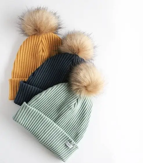 2022 Customized Wholesale Knitted Beanie Winter Wool Hat High Quality Fur