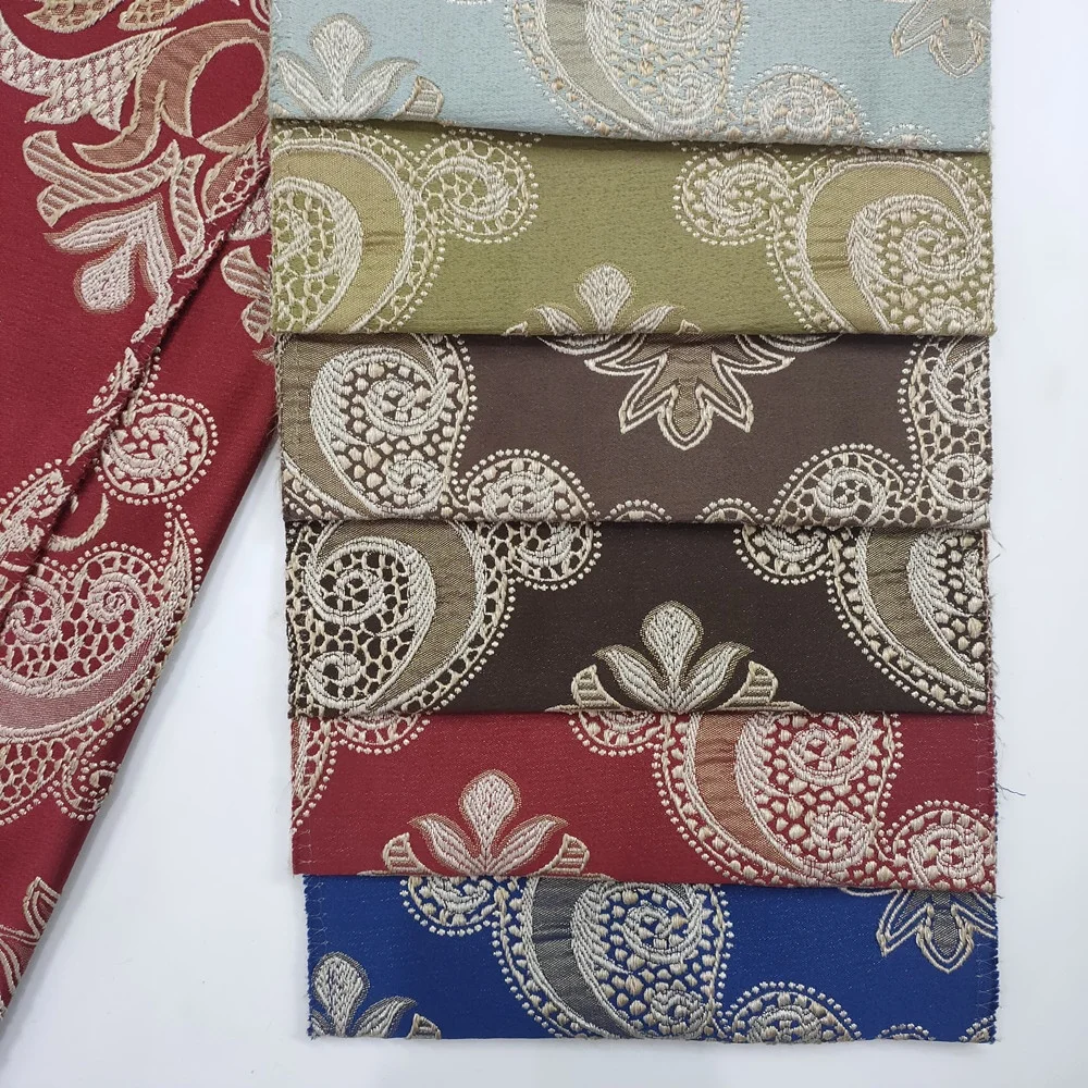Classic design style high quality Russian brocade jacquard curtain fabric for living room